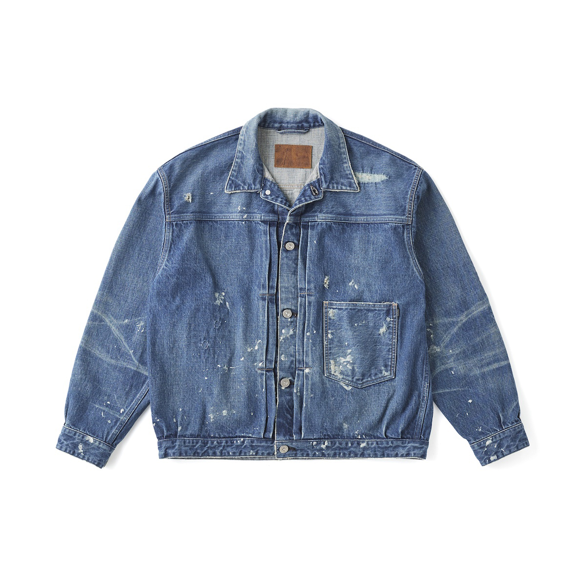 ONE POCKET JEAN JACKET (SCAR FACE & PAINT)