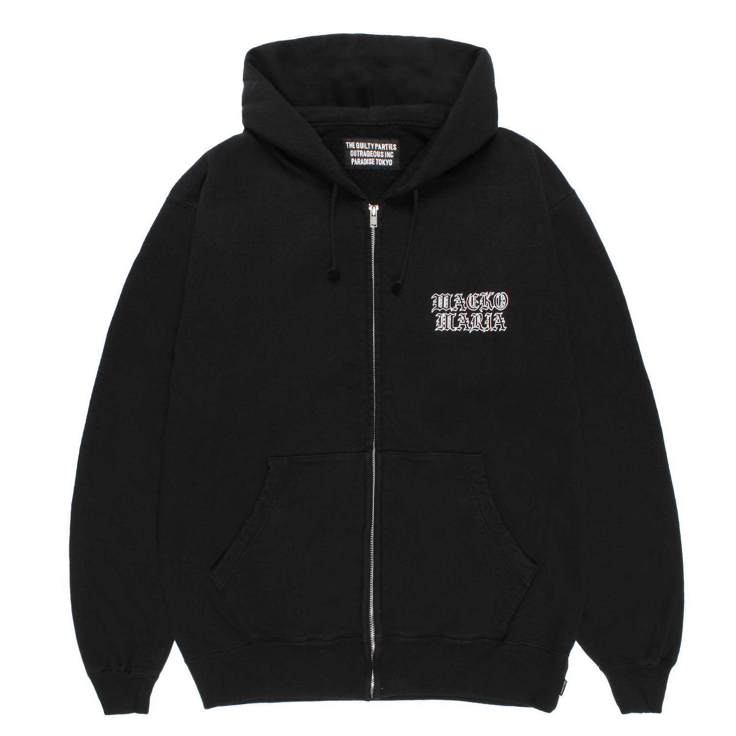WASHED HEAVY WEIGHT ZIP HOODED SWEAT SHIRT