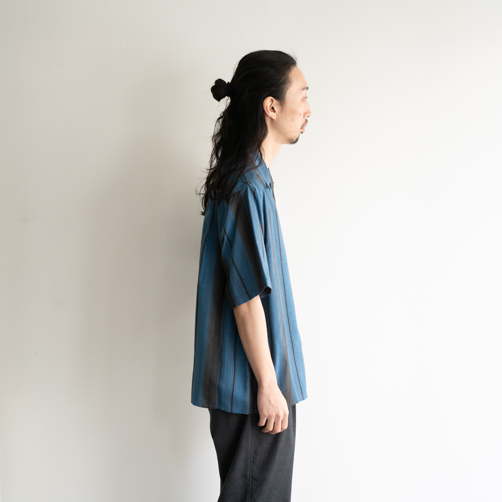 WACKO MARIA / OMBRE STRIPED OPEN COLLAR SHIRT S/S / kaddish