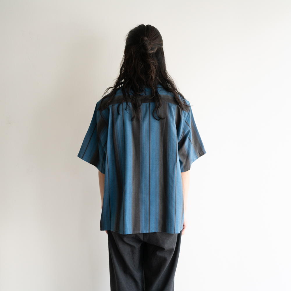 WACKO MARIA / OMBRE STRIPED OPEN COLLAR SHIRT S/S / kaddish