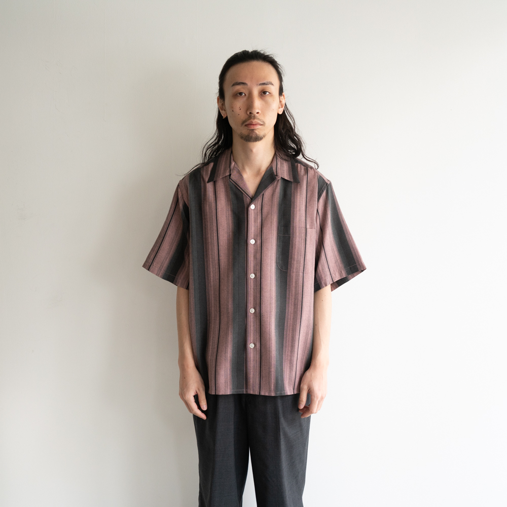WACKO MARIA / OMBRE STRIPED OPEN COLLAR SHIRT S/S / kaddish