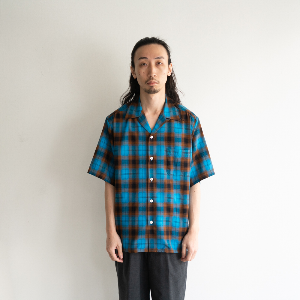 WACKO MARIA / OMBRE CHECK OPEN COLLAR SHIRT S/S (TYPE-2) / kaddish