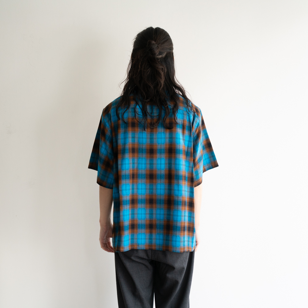 ワコマリア WAKO MARIA OMBRE SHIRT シャツ 23FW WACKO MARIA / OMBRE CHECK OPEN COLLAR SHIRT S/S (TYPE-2) / kaddish