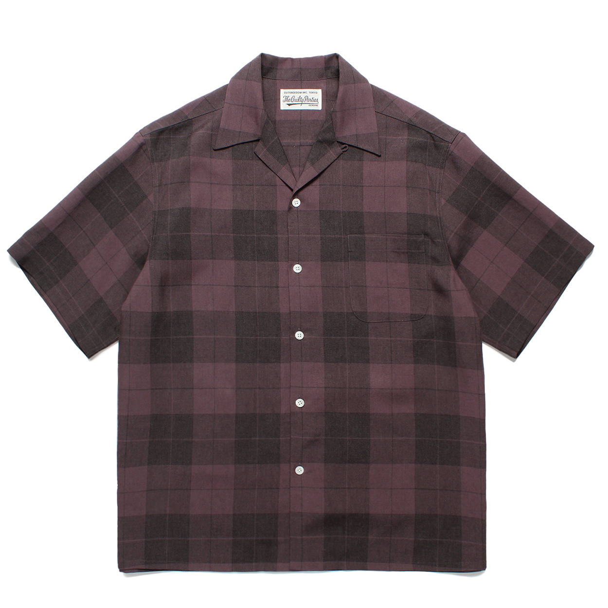 OMBRE CHECK OPEN COLLAR SHIRT S/S (TYPE-3)