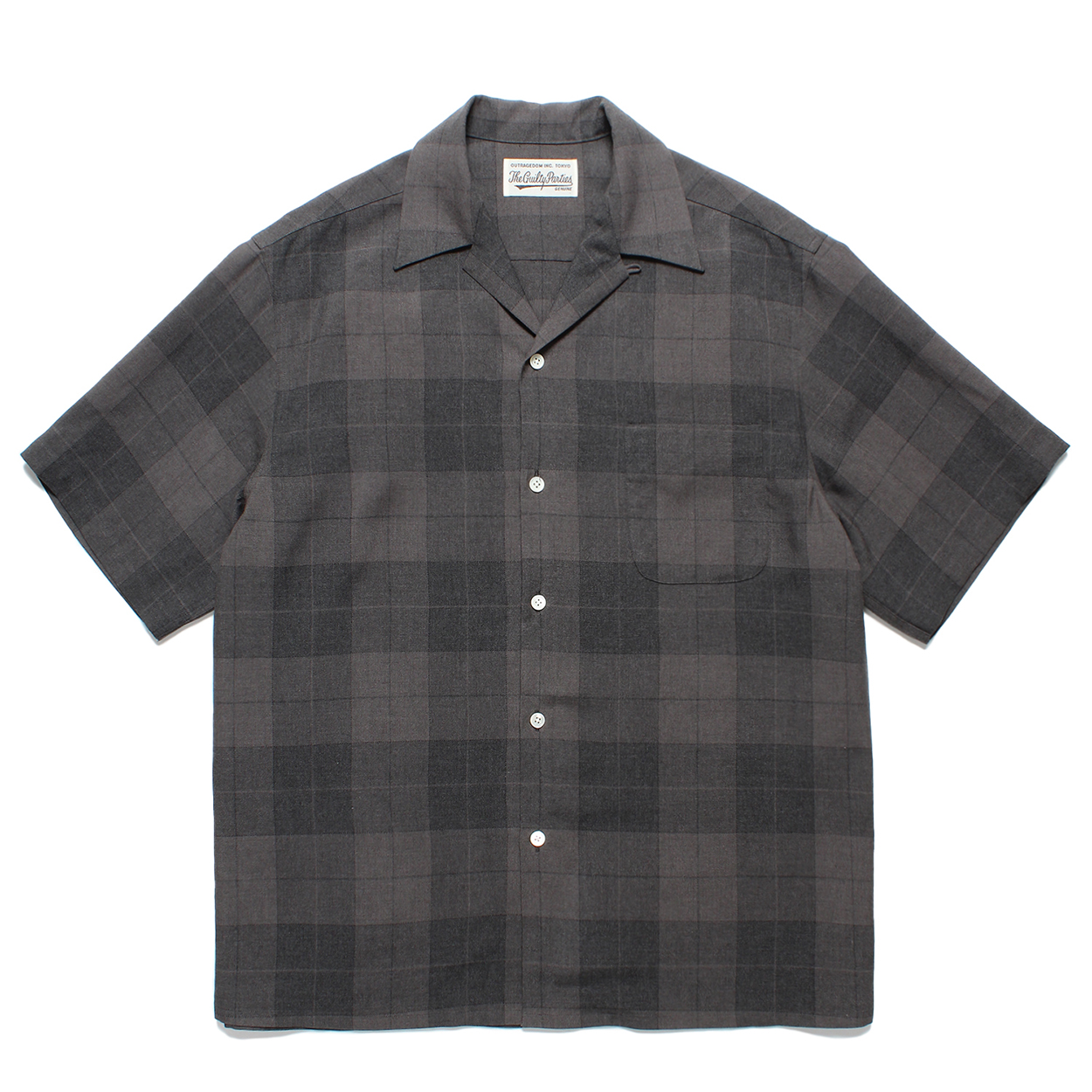 OMBRE CHECK OPEN COLLAR SHIRT S/S (TYPE-3)