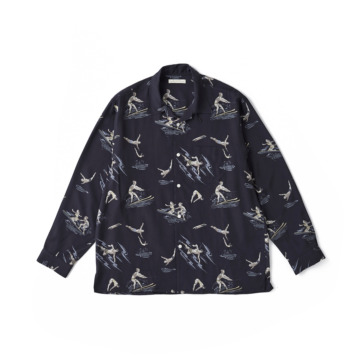 ORIGINAL PRINTED OPEN COLLAR SHIRTS (SWIM) Long-sleeve