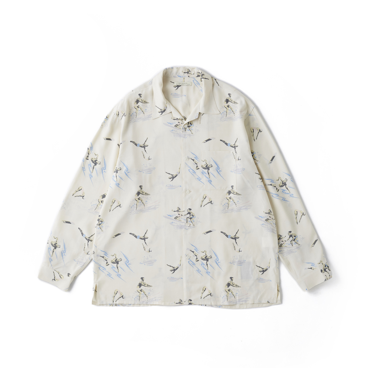 ORIGINAL PRINTED OPEN COLLAR SHIRTS (SWIM) Long-sleeve