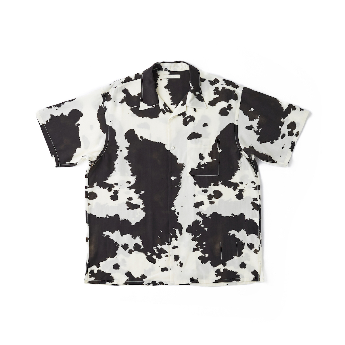 ORIGINAL PRINTED OPEN COLLAR SHIRTS (COW) Short-sleeve