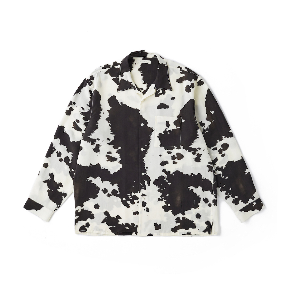 ORIGINAL PRINTED OPEN COLLAR SHIRTS (COW) Long-sleeve