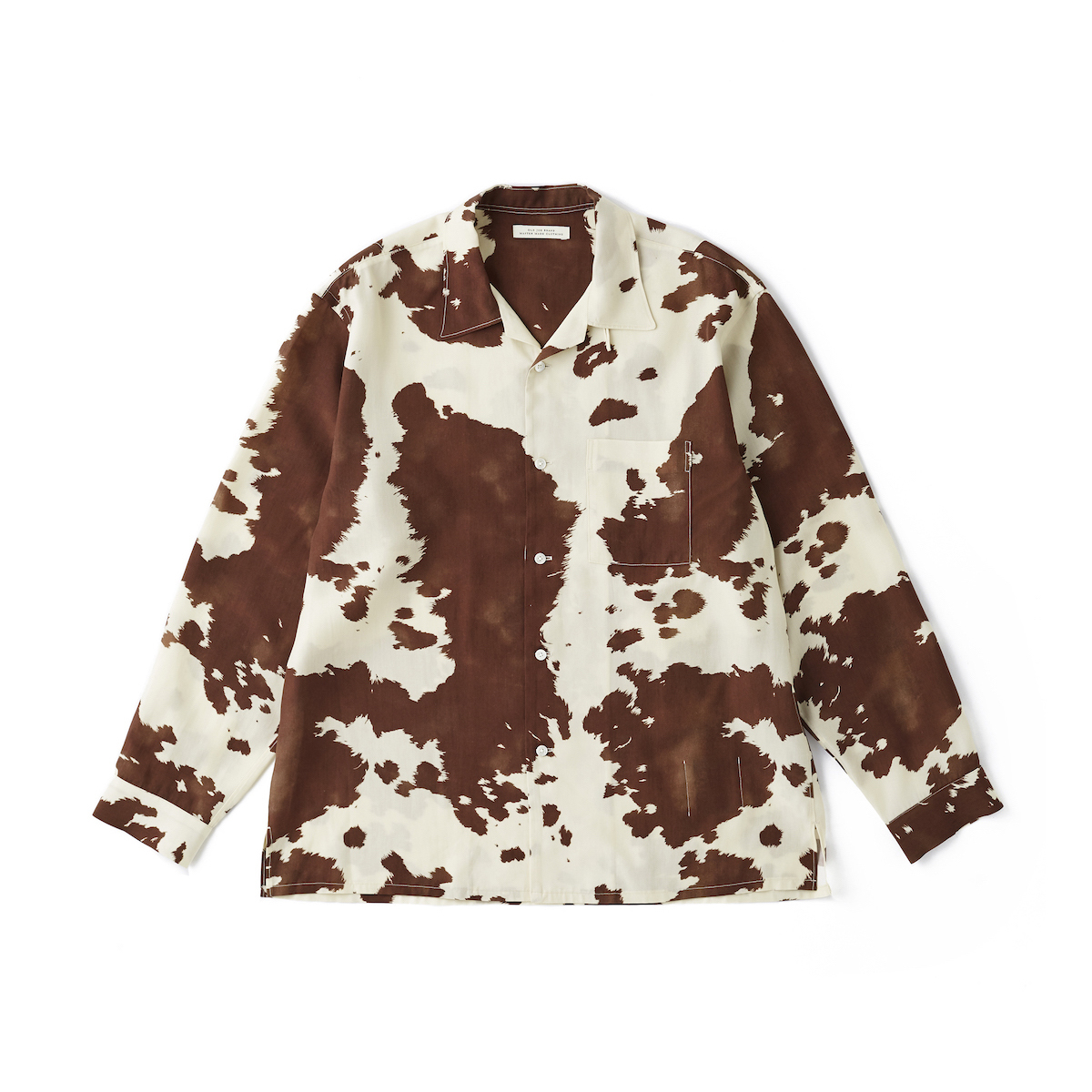ORIGINAL PRINTED OPEN COLLAR SHIRTS (COW) Long-sleeve