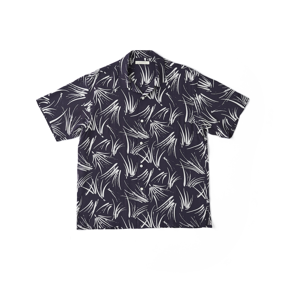 ORIGINAL PRINTED OPEN COLLAR SHIRTS(PINE NEEDLE)Short-sleeve