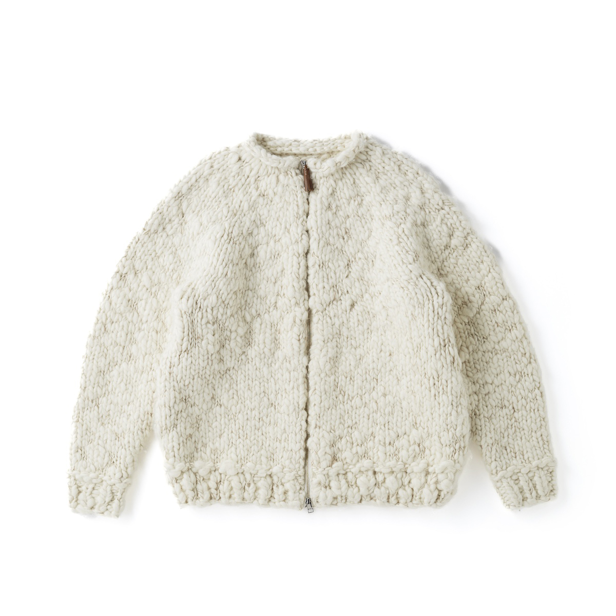 BOTTLE-NECK HAND COWCHAIN SWEATER