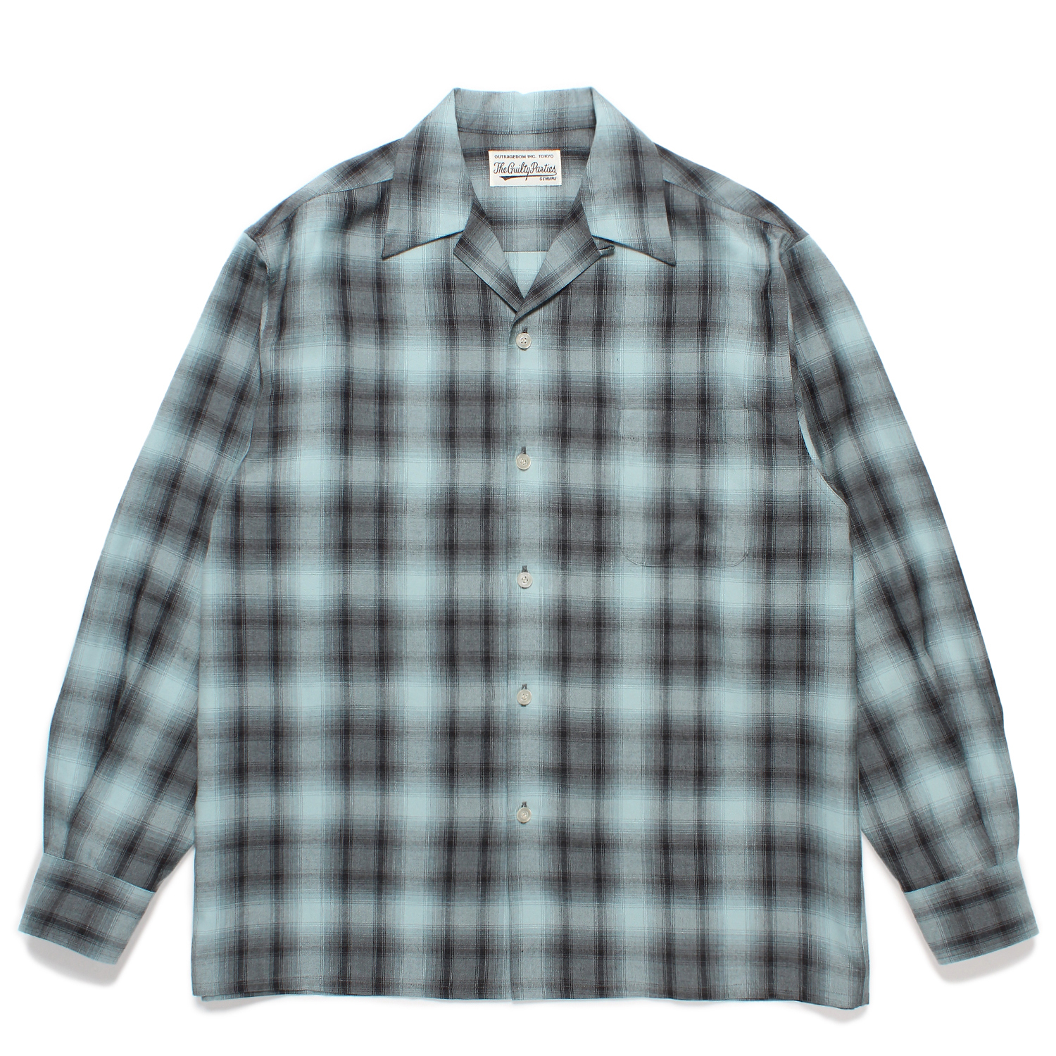 OMBRE CHECK OPEN COLLAR SHIRT L/S (TYPE-2)