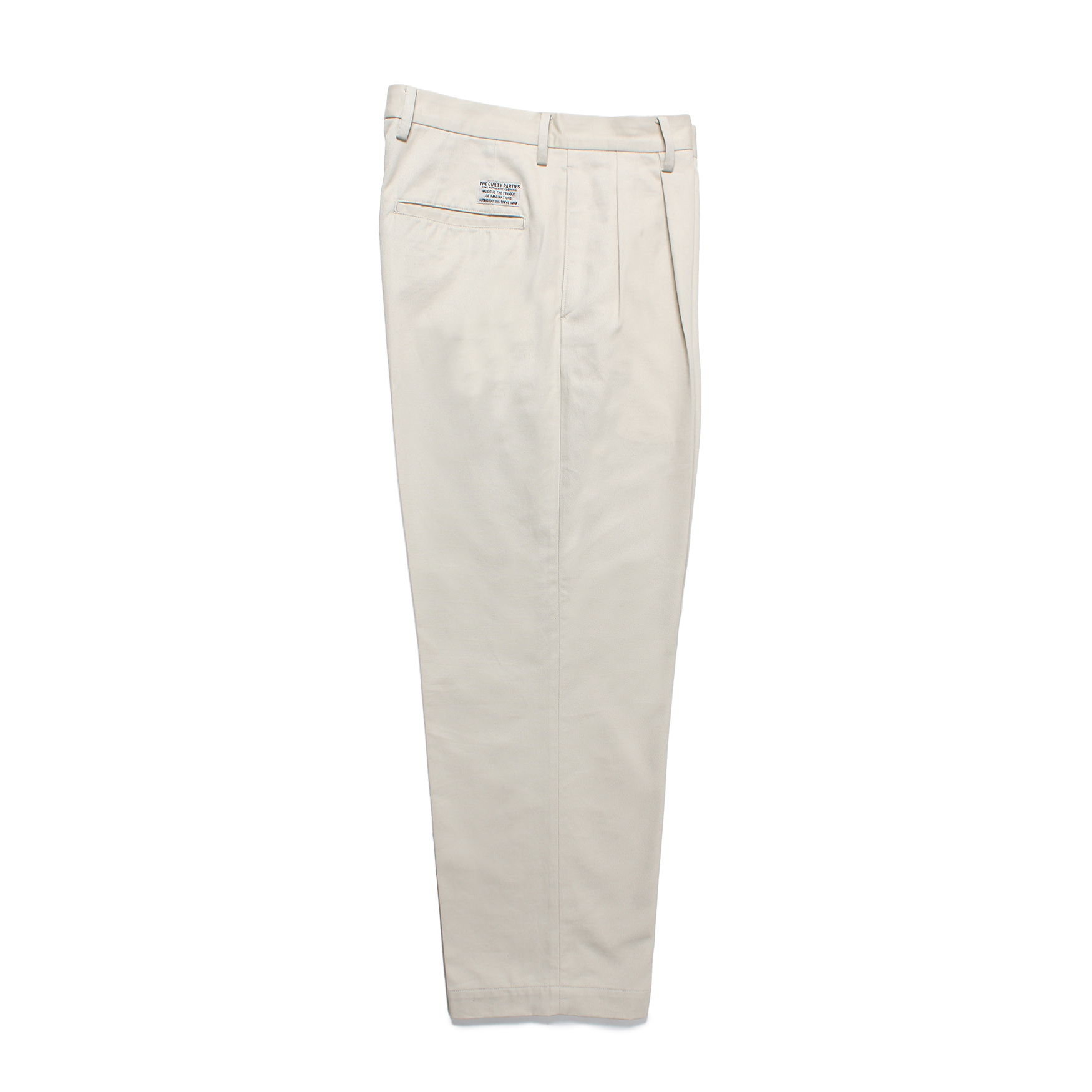 DOUBLE PLEATED CHINO TROUSERS