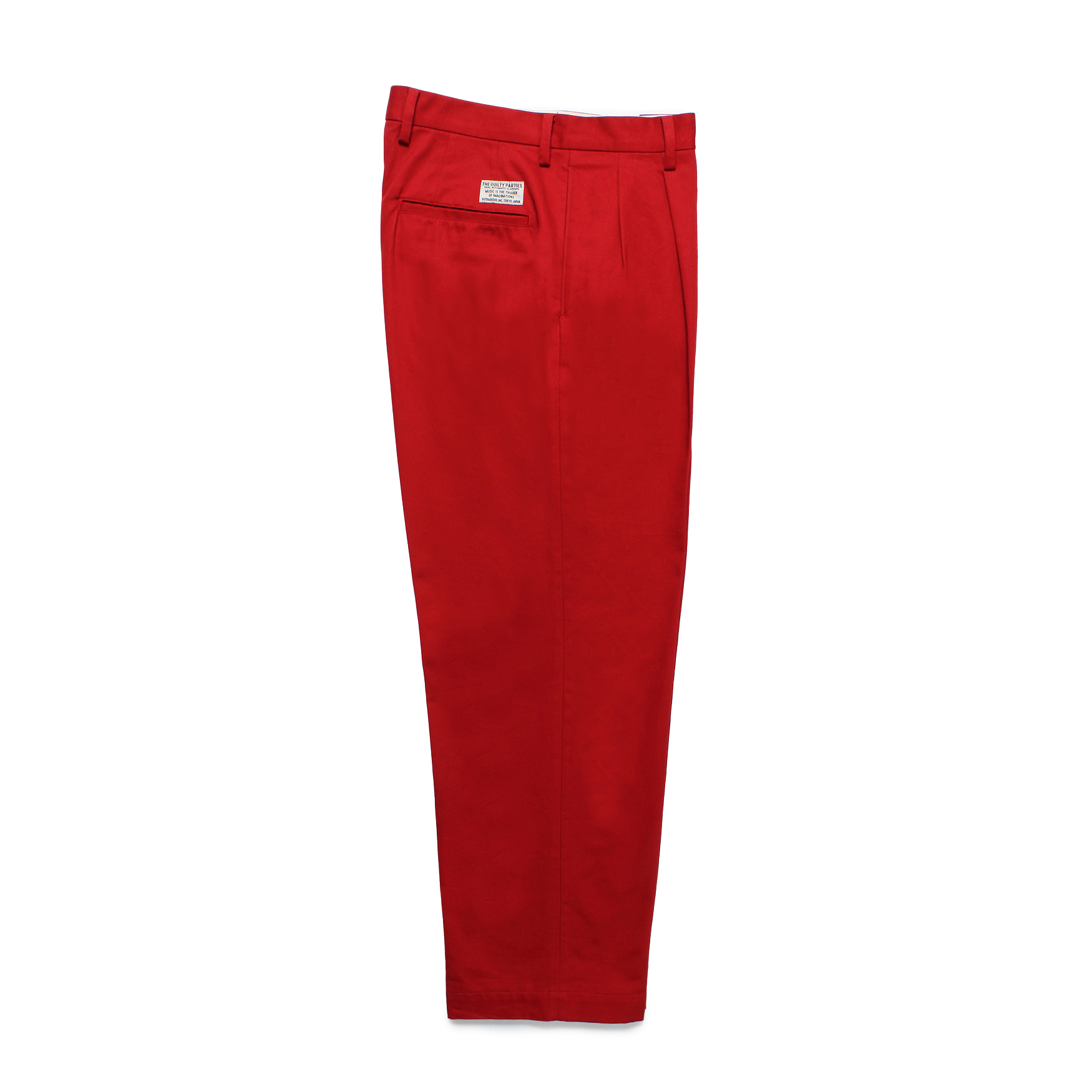 DOUBLE PLEATED CHINO TROUSERS