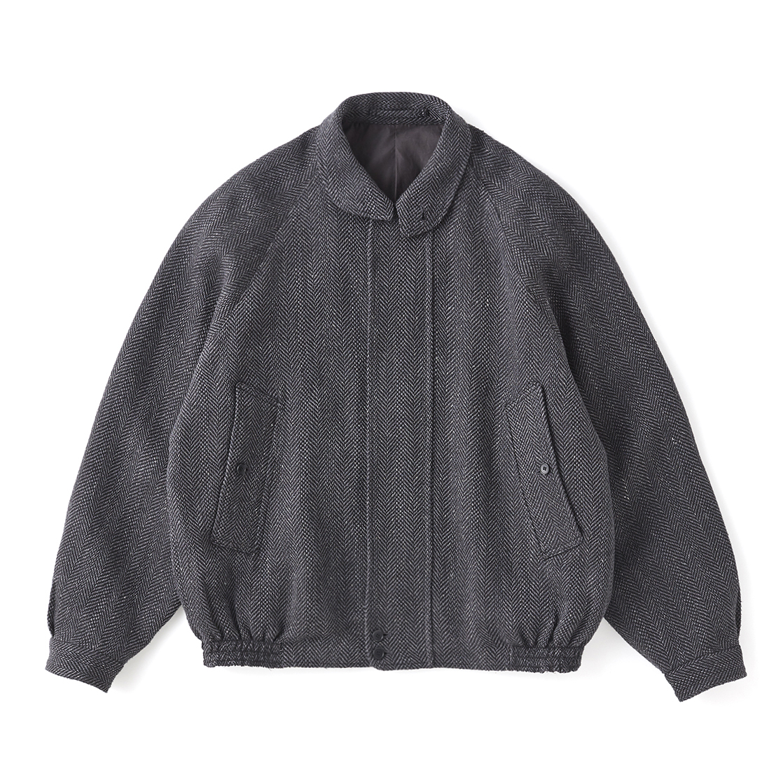 ROUND-COLLAR MOTORING JACKET