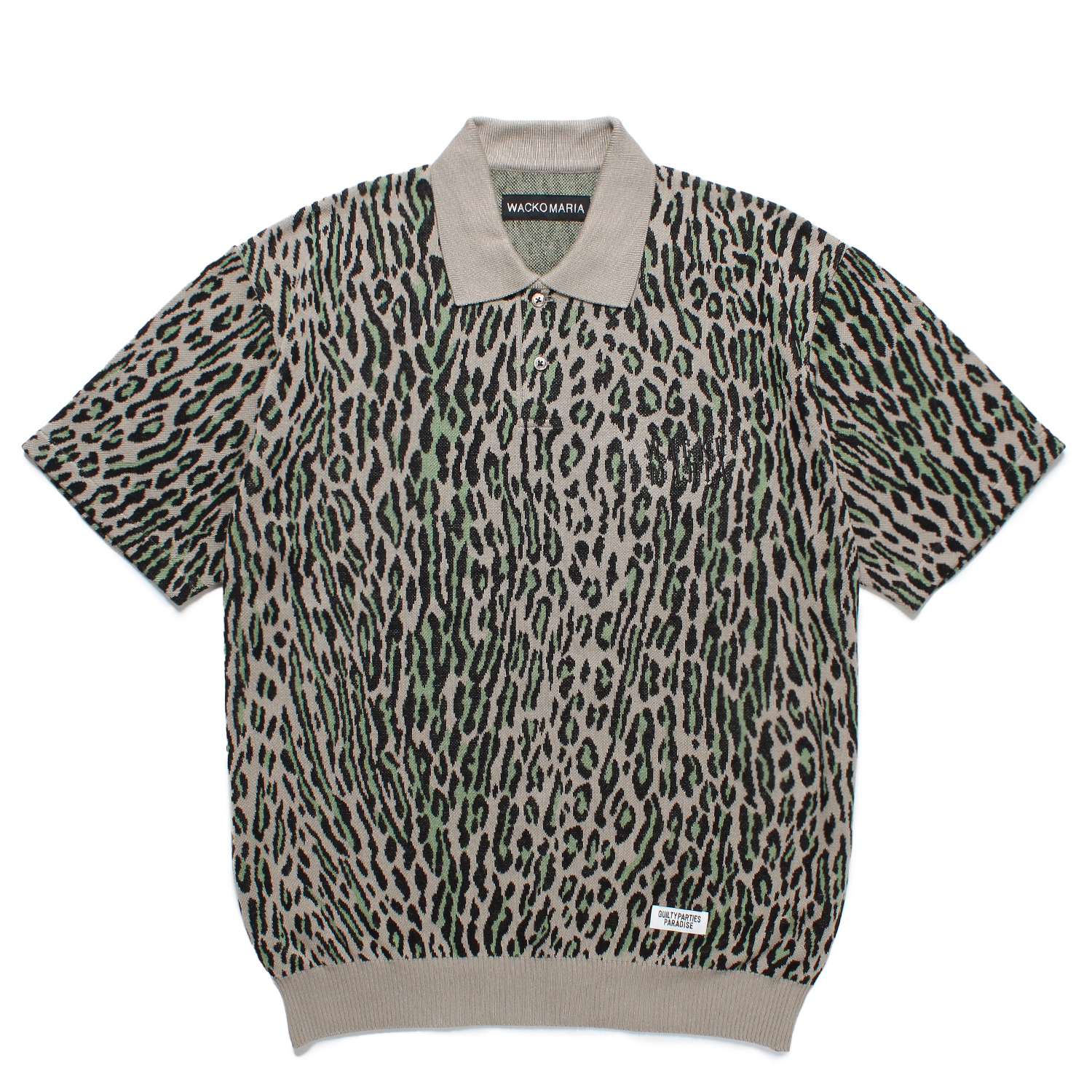 LEOPARD KNIT POLO SHIRT (TYPE-2)
