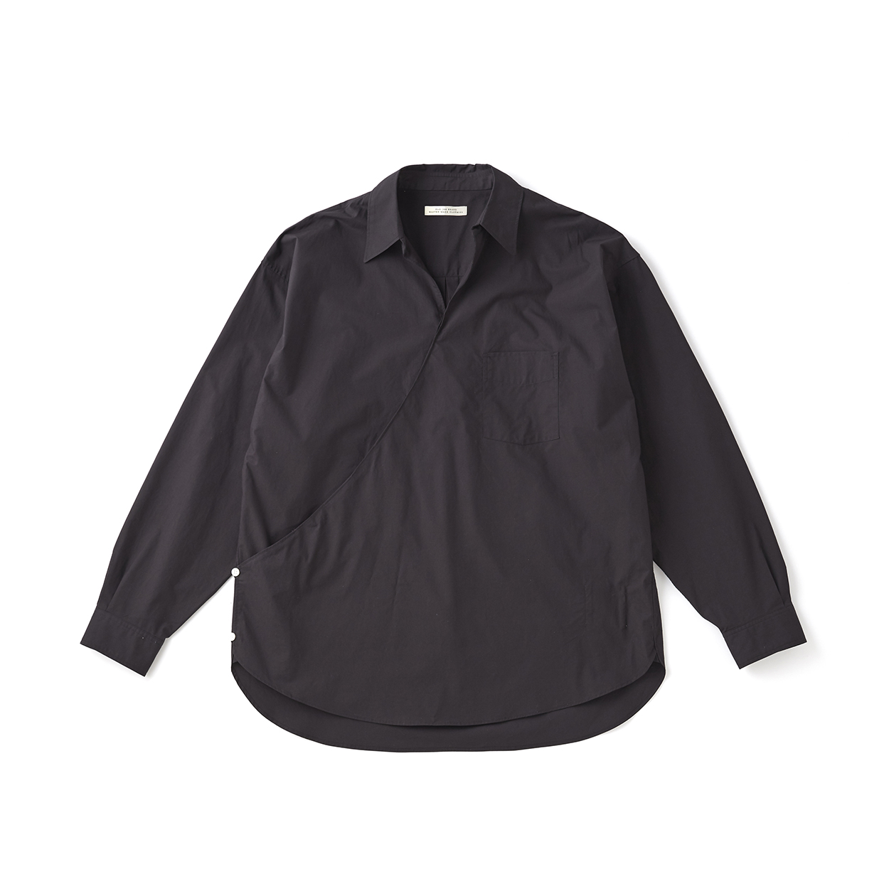 ASYMMETRY FRONT TUNIC SHIRTS (Long-Sleeve)