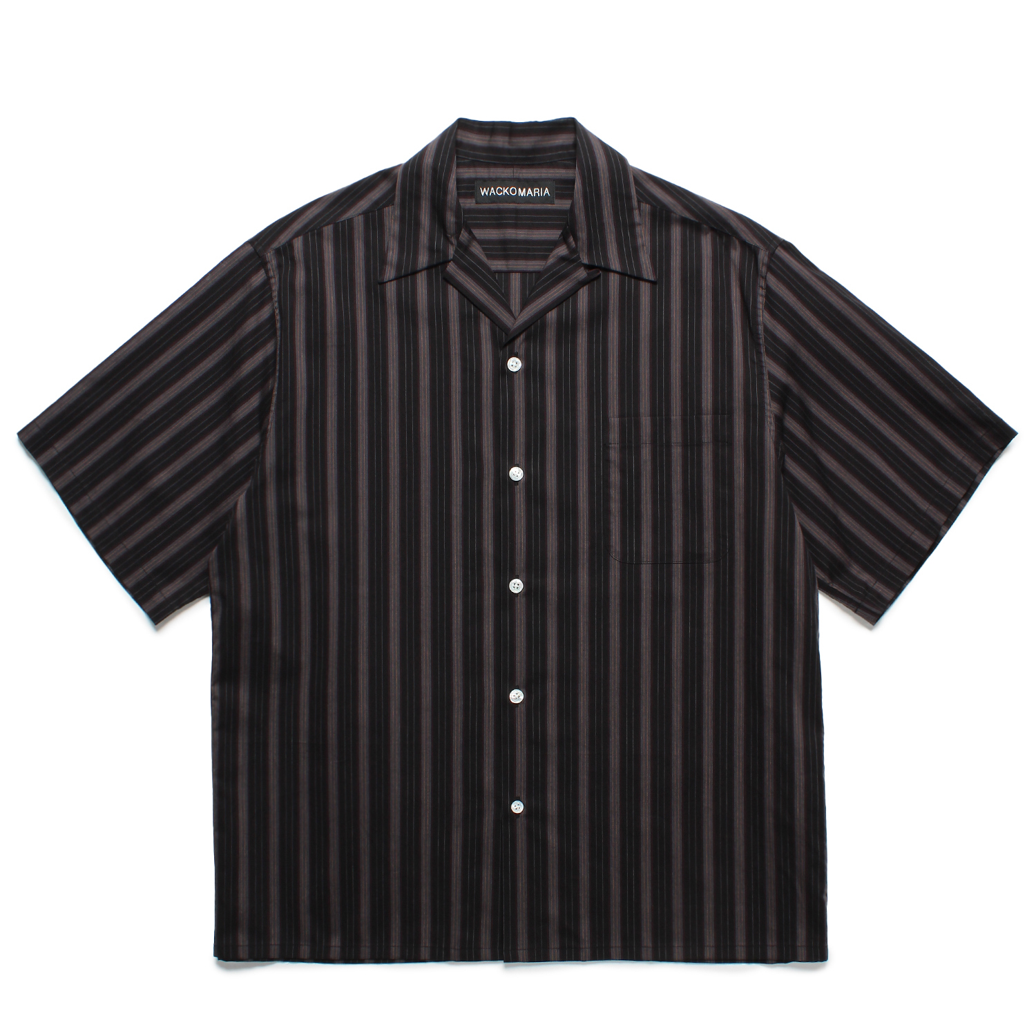 STRIPED OPEN COLLAR SHIRT S/S (TYPE-2)