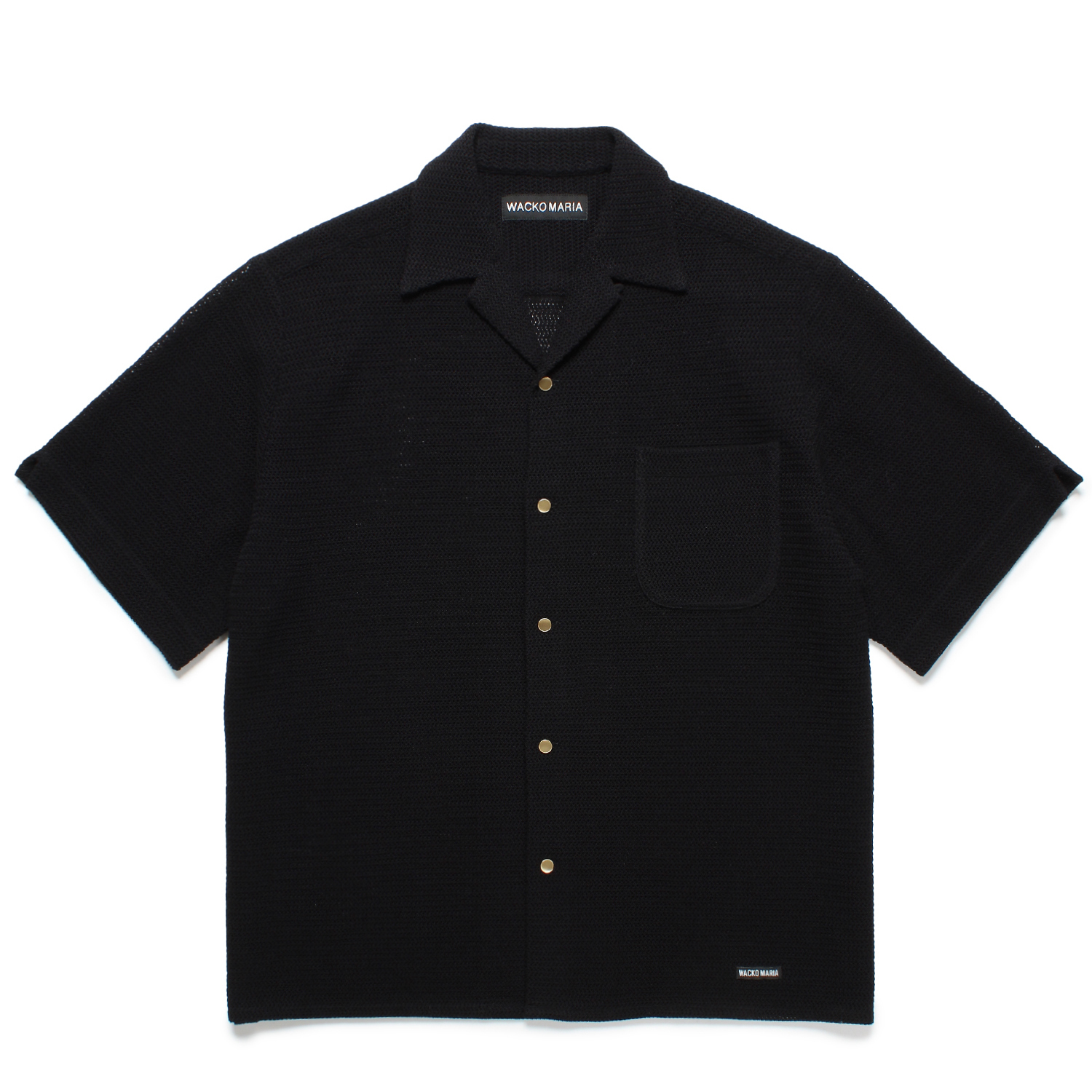 SUMMER KNIT OPEN COLLAR SHIRT