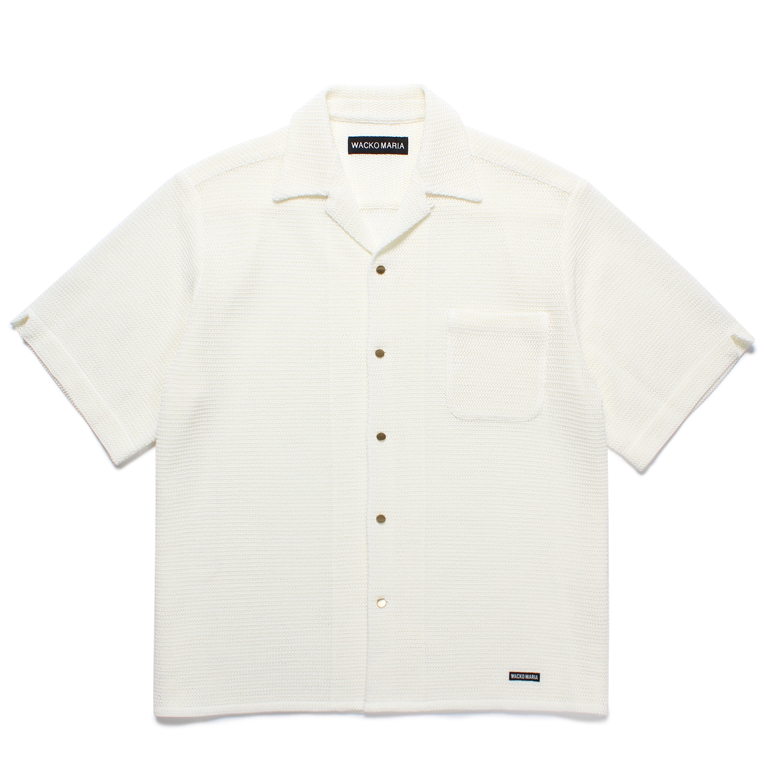 SUMMER KNIT OPEN COLLAR SHIRT