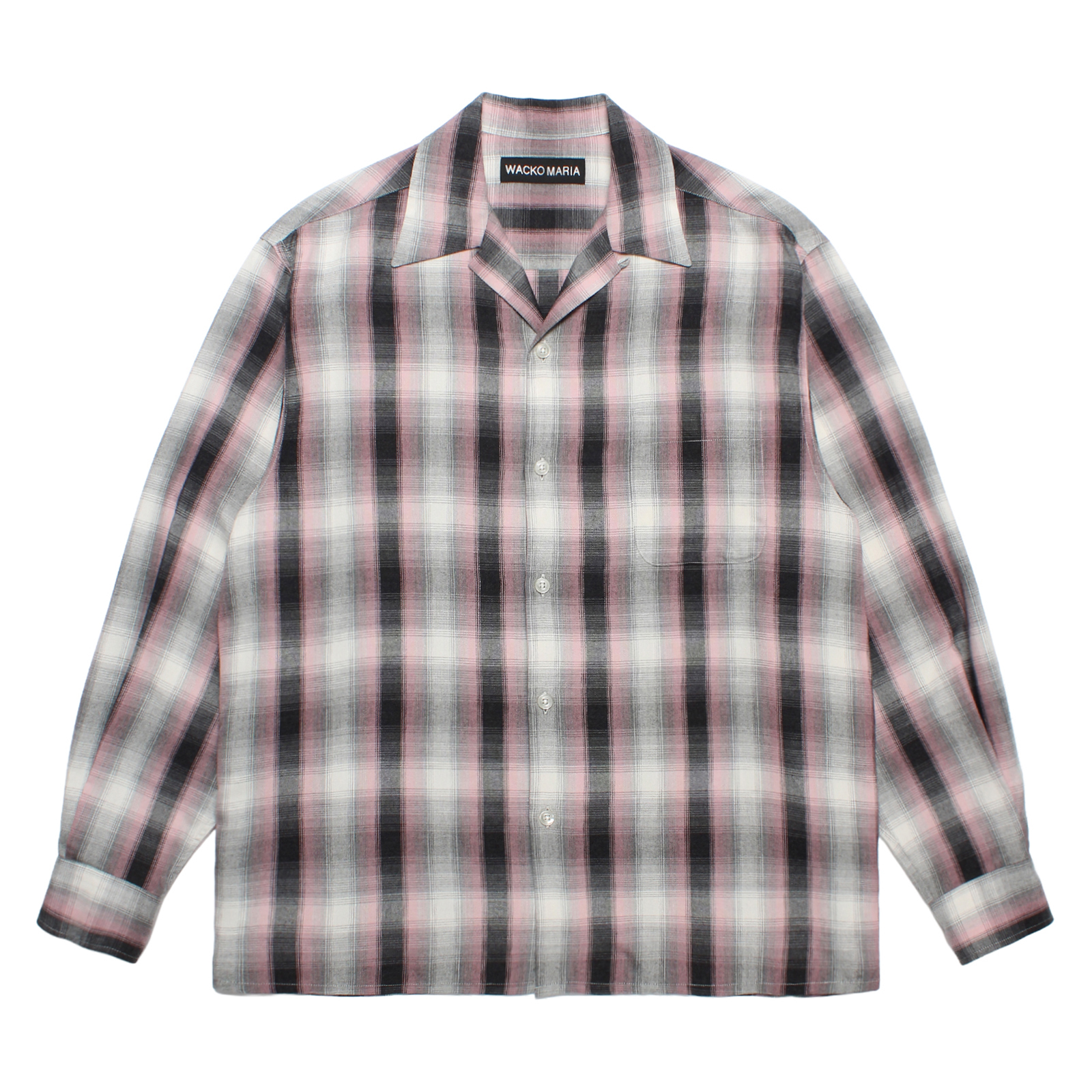 OMBRE CHECK OPEN COLLAR SHIRT L/S (TYPE-2)