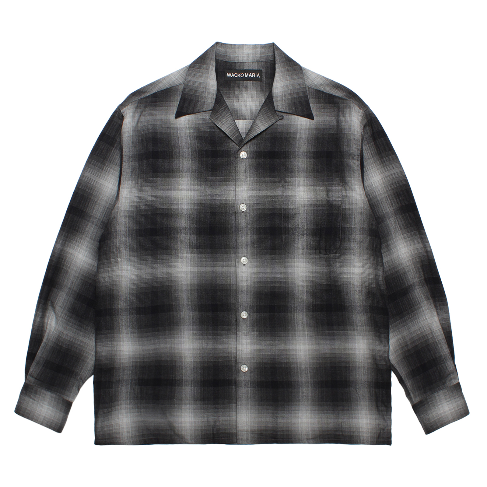 OMBRE CHECK OPEN COLLAR SHIRT L/S (TYPE-1)