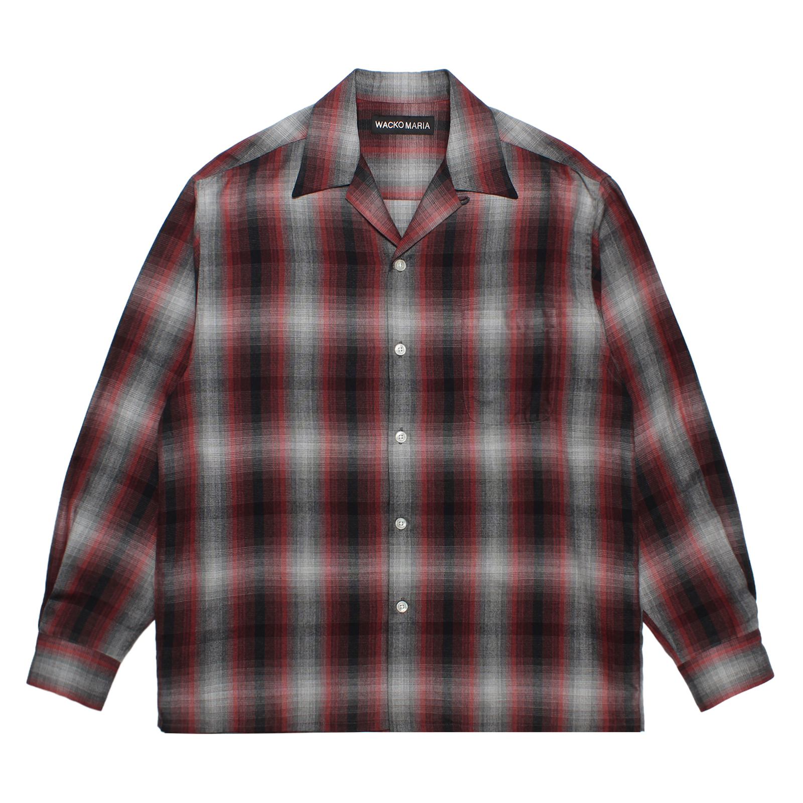 OMBRE CHECK OPEN COLLAR SHIRT L/S (TYPE-1)