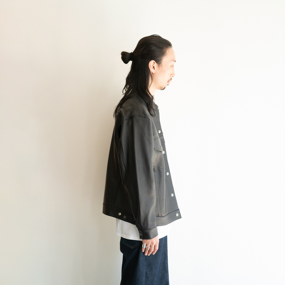 WACKO MARIA / LEATHER TRUCKER JACKET (TYPE-2) / kaddish