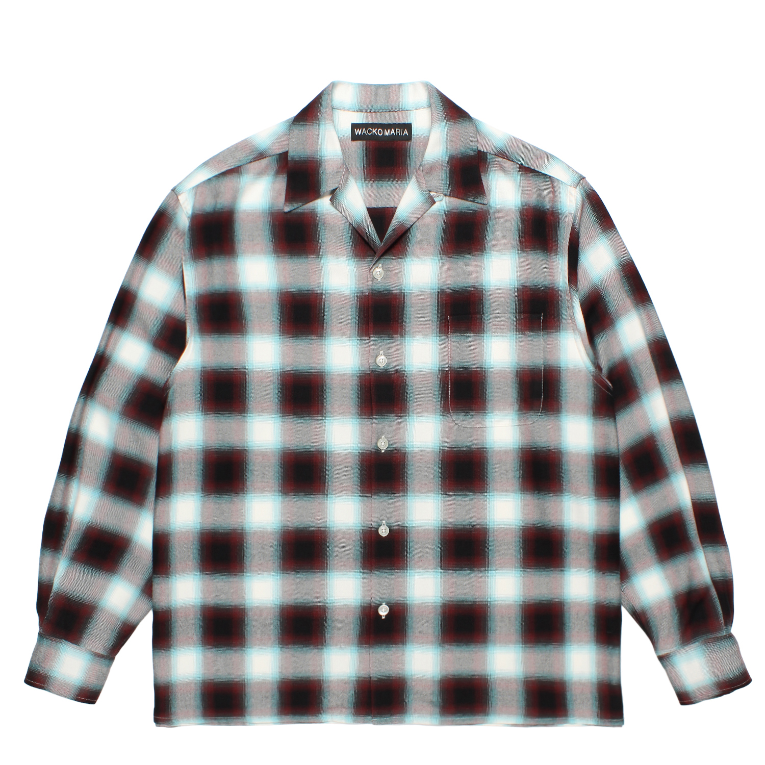 OMBRE CHECK OPEN COLLAR SHIRT L/S (TYPE-3)