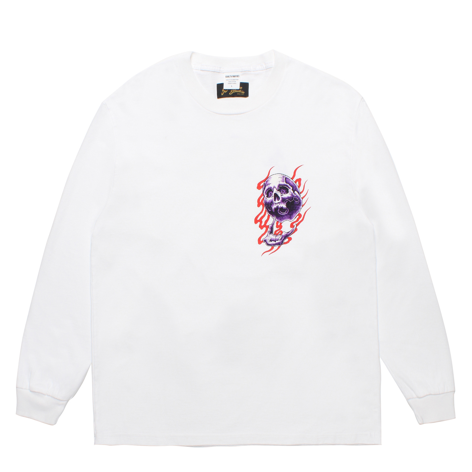 56 TATTOO STUDIO / WASHED HEAVY WEIGHT CREW NECK LONG SLEEVE T-SHIRT