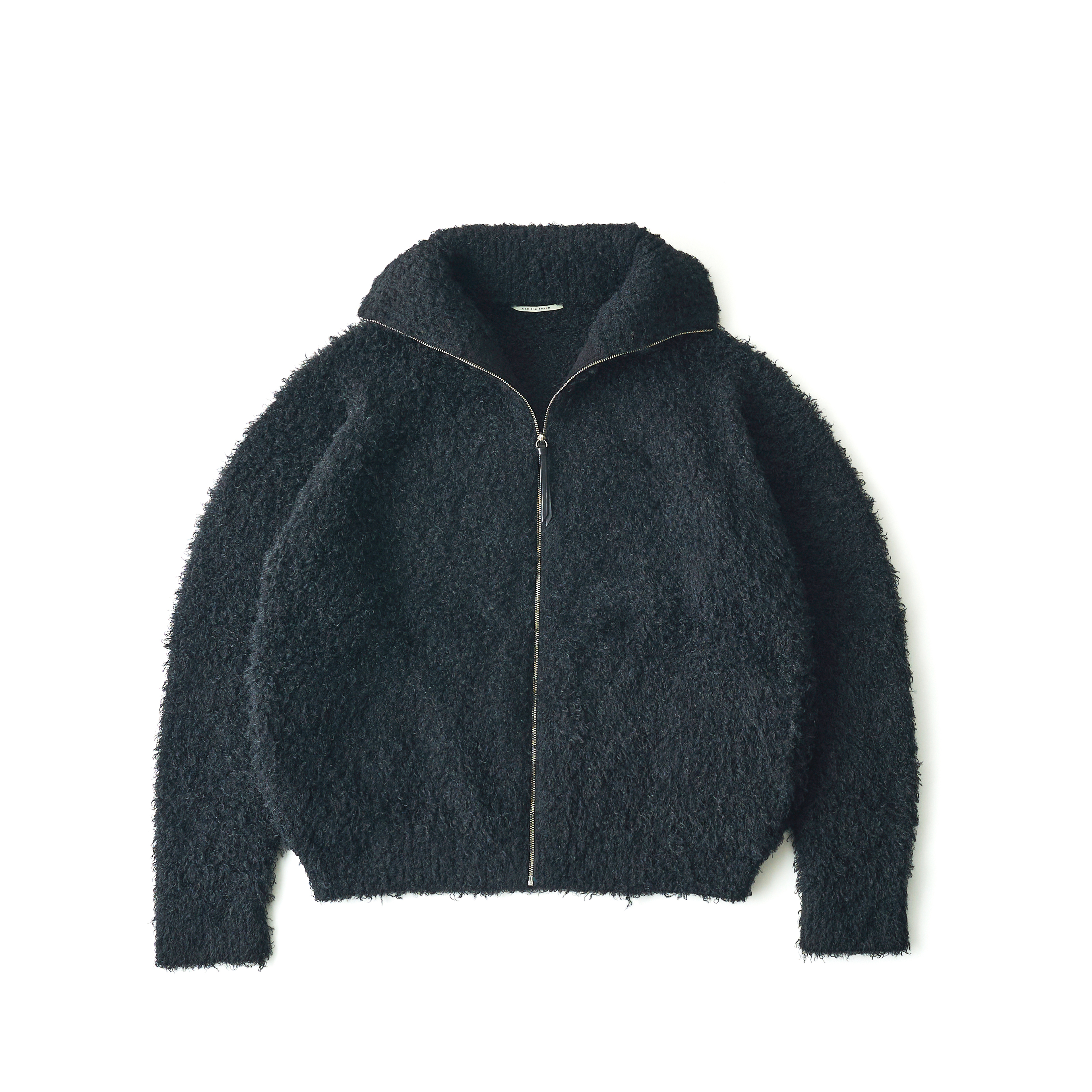 YOKE PATTERN ZIP SWEATER
