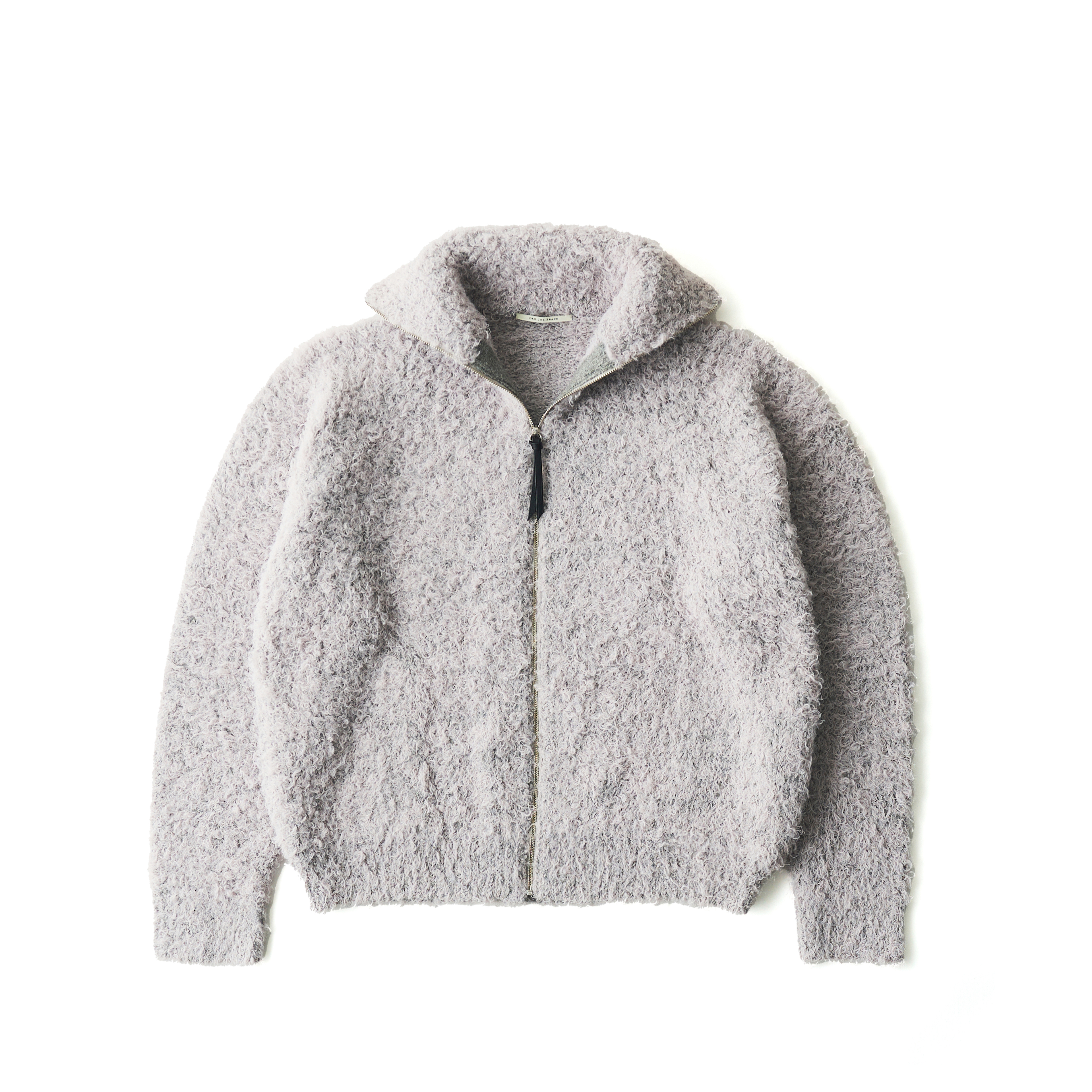 YOKE PATTERN ZIP SWEATER