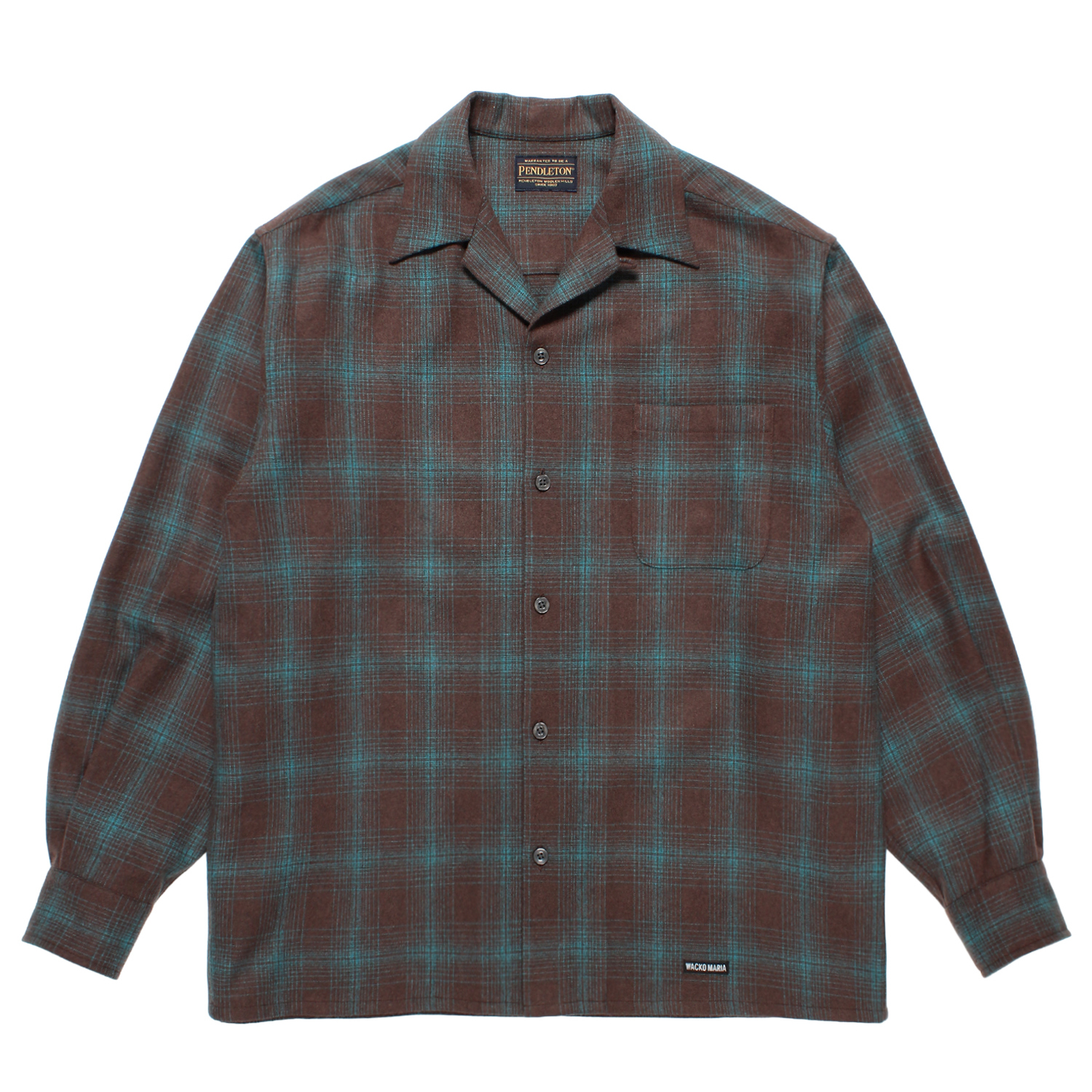 WOOL OMBRE CHECK OPEN SHIRTS (TYPE-3)