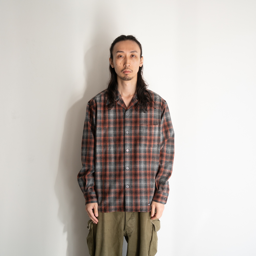 ワコマリア WACKO MARIA OMBRE CHECK SHIRT シャツ WACKO MARIA/OMBRE CHECK OPEN COLLAR SHIRT（PURPLE
