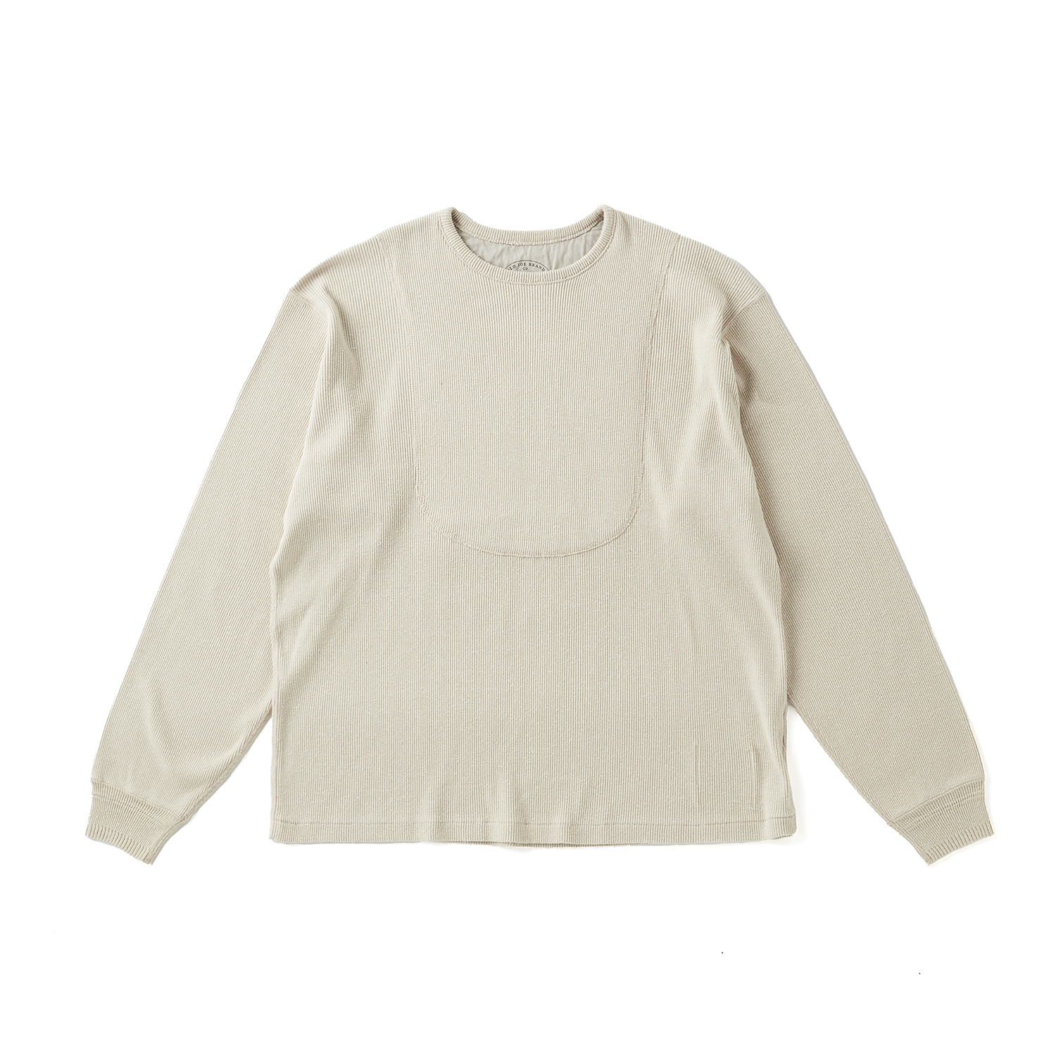 CREW-NECK SILK NEP RIBED TOPS