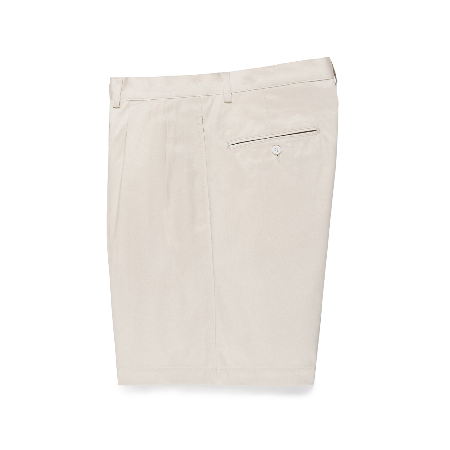 DOUBLE PLEATED CHINO SHORT TROUSERS